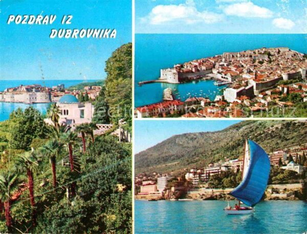 Dubrovnik Ragusa Fliegeraufnahme mit Hafen