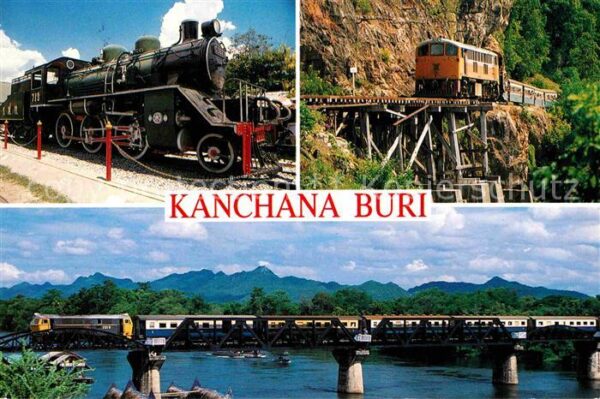 Kanchanaburi Dampflokomotive Death Railway Bridge ov
