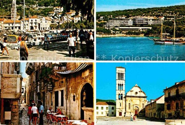Hvar Hafen Kirche Strand Stadtansicht