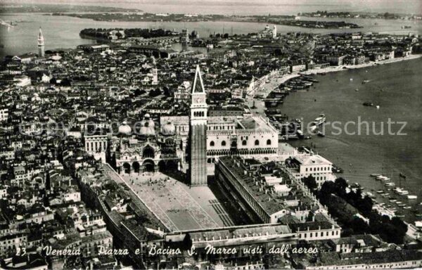 Venedig Venezia Markusplatz Flugaufnahme
