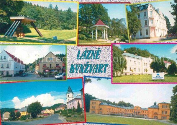 Lazne Kynzvart Schloss Stadtansicht Kurpark Kirche