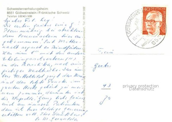Goessweinstein Schwesternerholungsheim Schloss Kloster – Bild 2