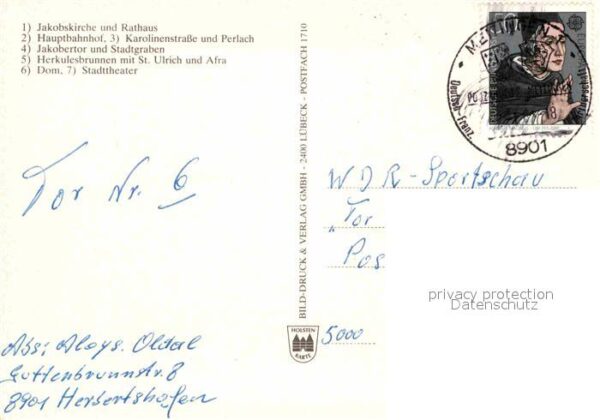Augsburg Jakobskirche Rathaus Hauptbahnhof Karol – Bild 2