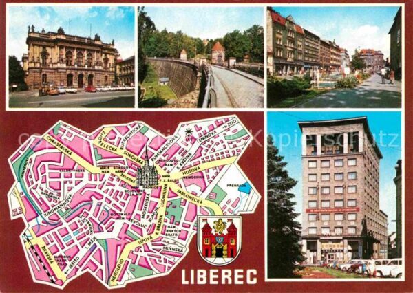 Liberec Stadtansichten Stadtplan