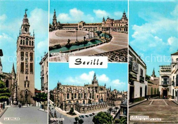 Sevilla Andalucia La Giralda Plaza de Espana Cathedral