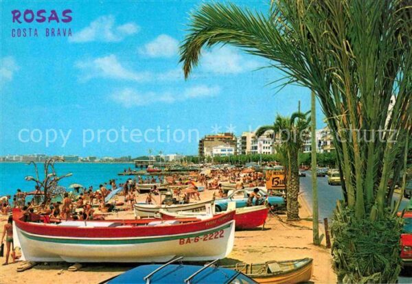 Rosas Costa Brava Cataluna Fischereistrand