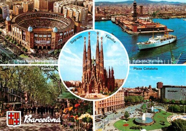 Barcelona Cataluna Plaza Toros Monumental Estacion Maritim