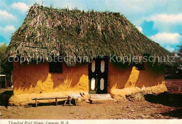 Curacao Niederlaendische Antillen Thatched Roof House