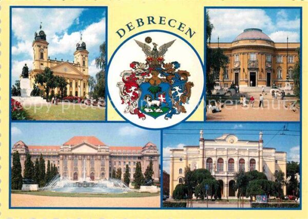 Debrecen Debrezin Kirche Rathaus Brunnen