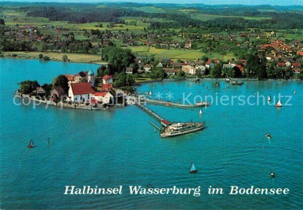 Wasserburg Bodensee Halbinsel Panorama Luftbild