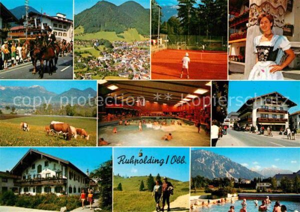 Ruhpolding Festzug Panorama Tennisplatz Schwimmbad
