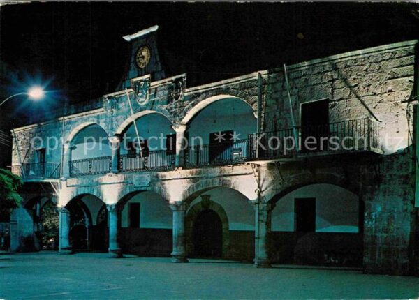 Laredo Spanien Rathaus Nachtaufnahme