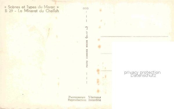 Marokko Maroc Le Minaret du Chellah – Bild 2