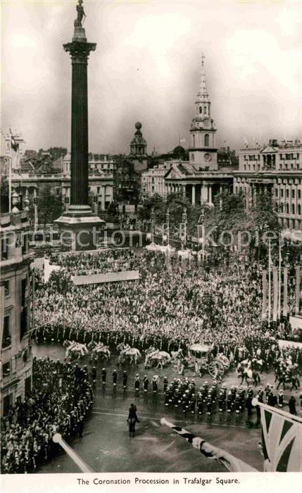 London Coronations Procession Trafalgar Square