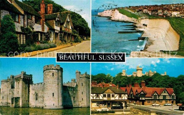 Sussex Fliegeraufnahme Steilküste Schloss