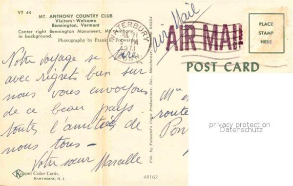 Bennington Vermont Fliegeraufnahme Mount Anthony Country C – Bild 2