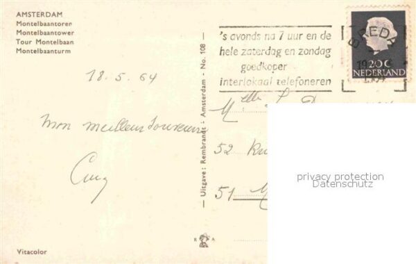 Amsterdam Niederlande Montelbaantoren – Bild 2