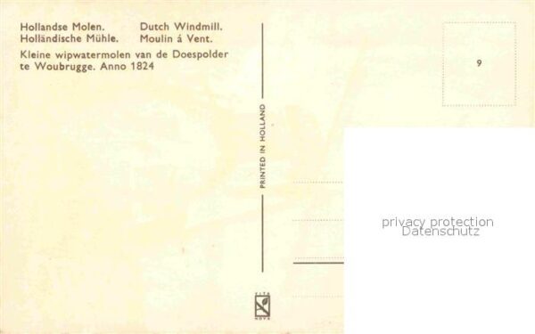 Niederlande Hollandse Molen Windmühle – Bild 2