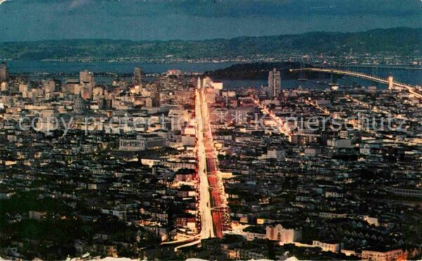 San Francisco California Fliegeraufnahme at night