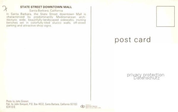 Santa Barbara California State Street Downtown Mall – Bild 2
