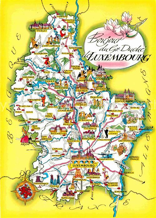 LUXEMBOURG  Luxemburg Lagekarte