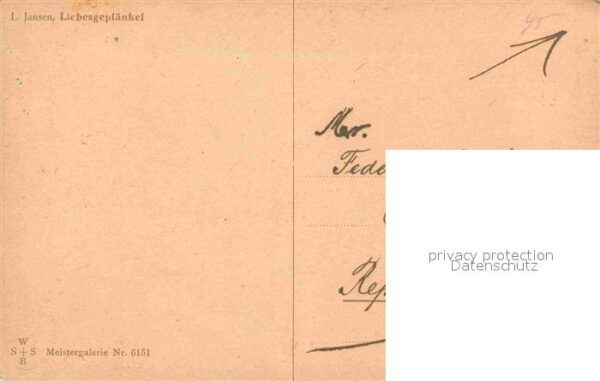 Kuenstlerkarte L. Jansen Liebesgeplänkel – Bild 2