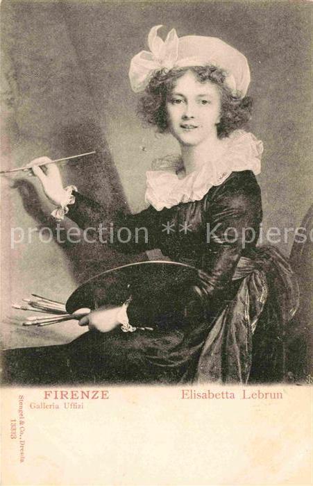 Kuenstlerkarte Alte Kuenstler Elisabetta Lebrun Selbstbildnis