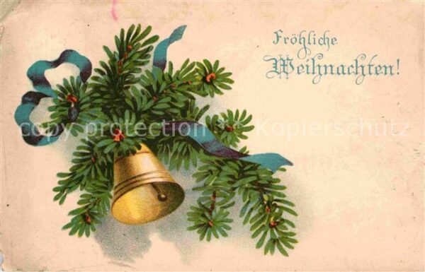 Weihnachten Kirchenglocke Litho