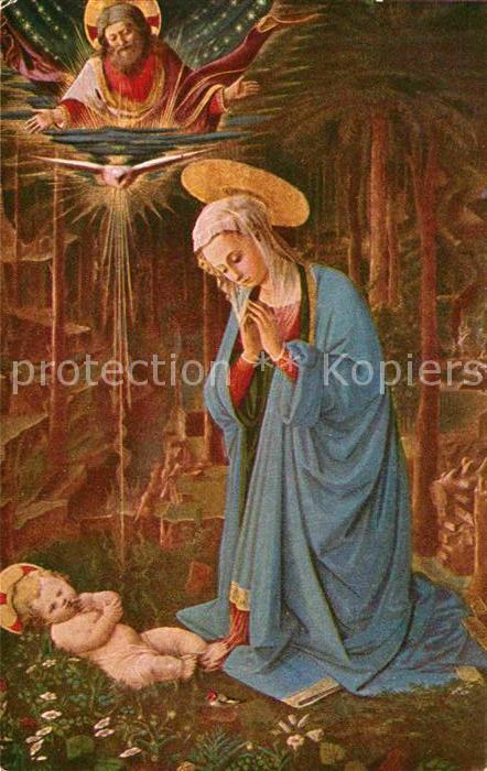 Kuenstlerkarte Fra Filippo Lippi Madonna im Wald