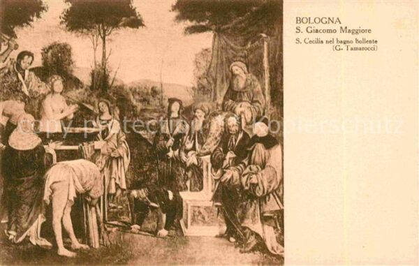 Kuenstlerkarte G. Tamarocci S. Cecilia nel bagno bolle