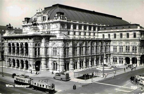 Opergebaeude Staatsoper Wien Strassenbahn