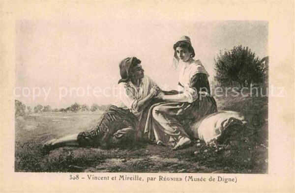 Kuenstlerkarte Regnier Vincent et Mireille