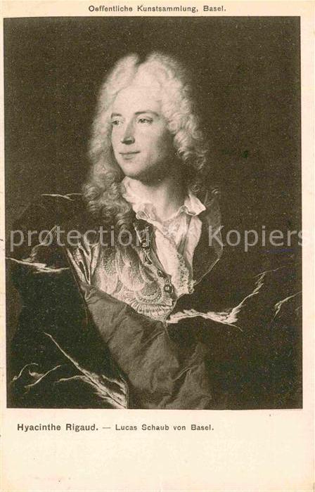 Kuenstlerkarte Alte Kuenstler Hyacinthe Rigaud Lukas Schaub von Basel