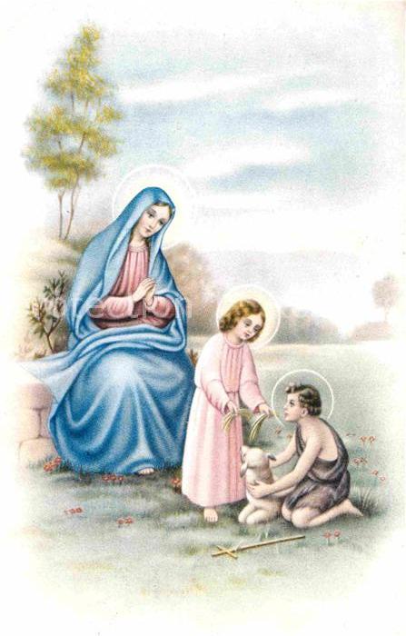 Christentum Madonna Christkind Lamm