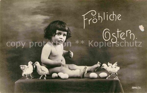 Ostern Easter Paques Kleinkind Küken Eier