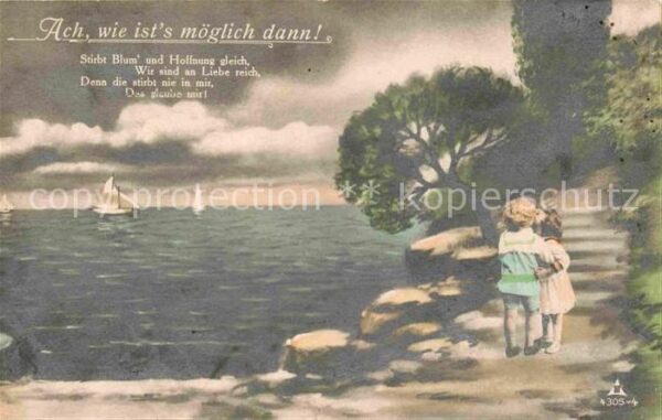 Foto PH Nr. 4305-4 Kinder Kuss Gedicht