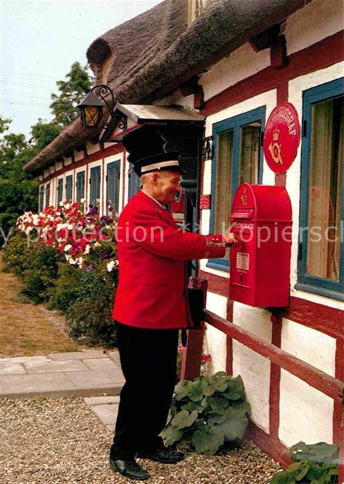 Postbote Brieftraeger Dänemark Dansk Postbud