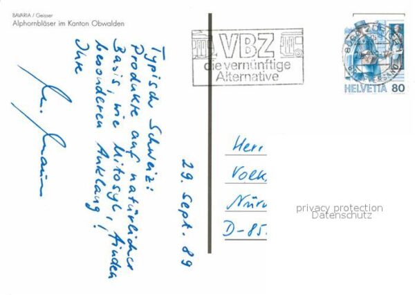 Alphorn Alphornbläser Fahnenschwinger Kanton Ob – Bild 2