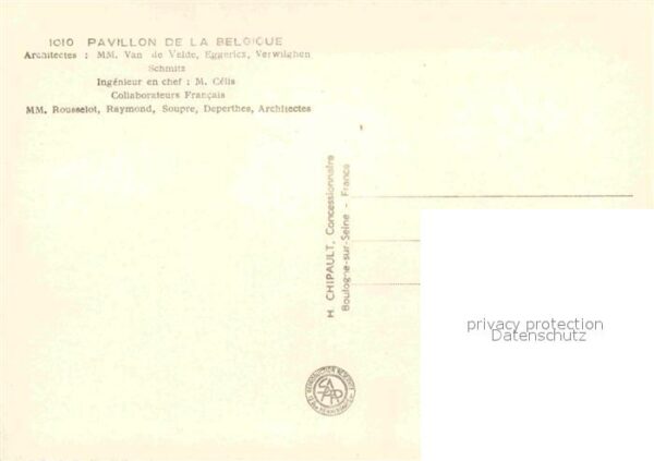 Exposition Internationale Paris 1937 Pavillon de la Belgique – Bild 2