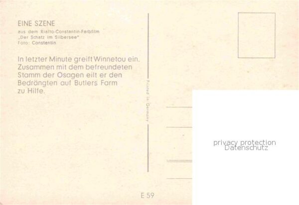 Kino Film Der Schatz im Silbersee Winnetou Stamm – Bild 2