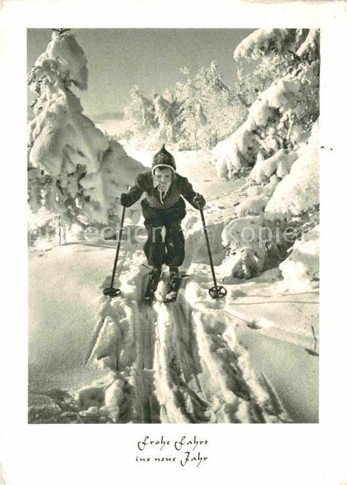 Skifahren Kind Neujahr
