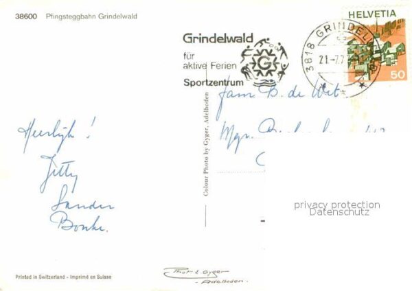 Seilbahn Pfingstegg Grindelwald – Bild 2