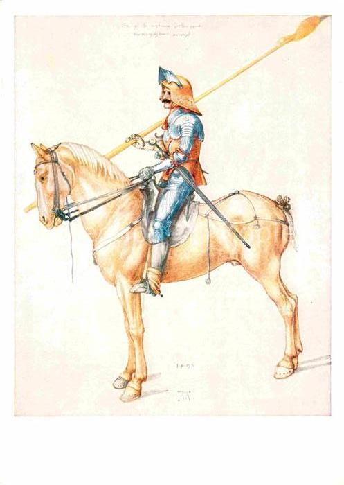 Duerer Albrecht Nuernberg Gewappneter Reiter