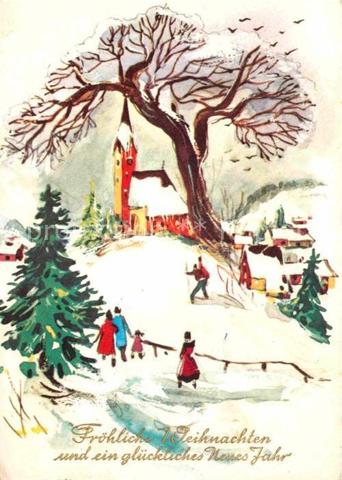 Weihnachten Neujahr Kirche Baum