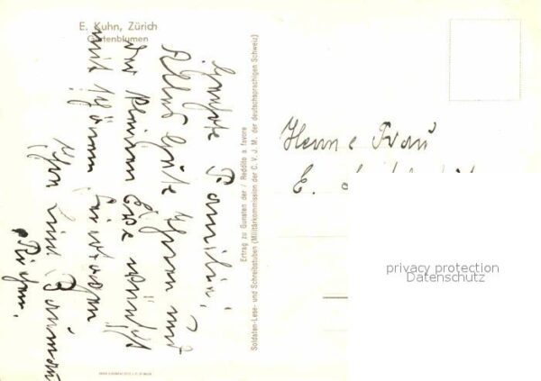 Kuenstlerkarte E. Kuhn Gartenblumen – Bild 2