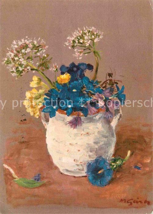 Kuenstlerkarte Max Rudolf Geisrt Alpenblumen