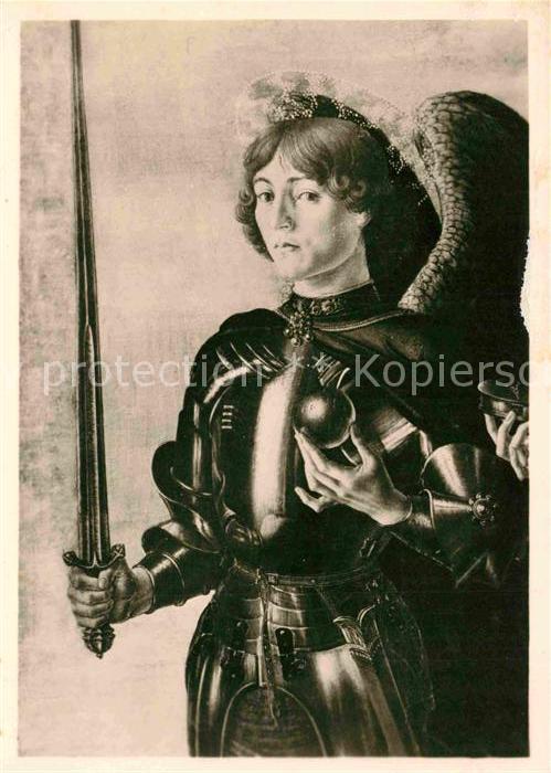 Kuenstlerkarte Andrea del Verrocchio Heiliger Michael