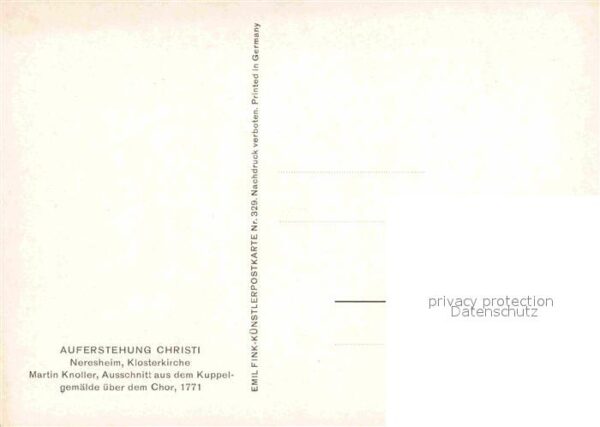 Christentum Auferstehung Christi Neresheim Klosterk – Bild 2