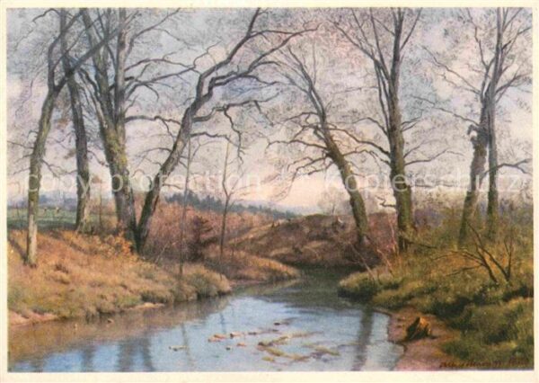 Kuenstlerkarte Alfred Chavannes La Riviere Pro Infirmi