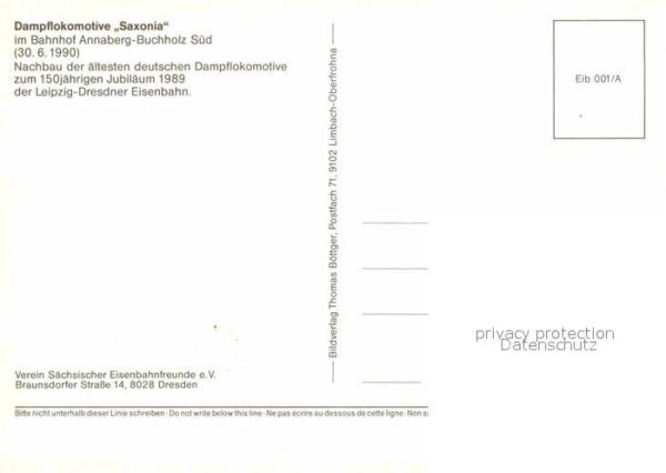 Lokomotive Saxonia Bahnhof Annaberg-Buchholz Süd – Bild 2